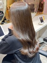 ラルムバイシー 新宿(LARME by Sea)&nbsp;韓国前髪顔周り×チェリーブラウンフェミニン【新宿/髪質改善】