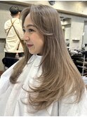 【ミルクティーべージュ】[ケアブリーチ/ハイトーンカラー] 