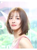 【Aere池袋】シースルーバング×グレージュ×Cカールボブ小林