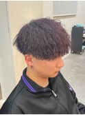 ツイストスパイラルパーマ　刈り上げマッシュ