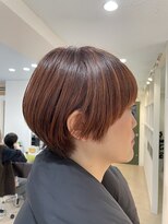 オレンジカラーマッシュショート