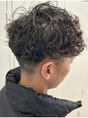 MEN'S HAIR &nbsp;センターパート　ツイストスパイラル　コンマヘア