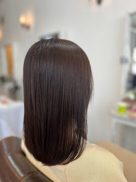 クッキー ヘアーアンドメイク(COOKIE Hair&Make) 【COOKIE】艶髪グレージュ×ナチュラルストレート