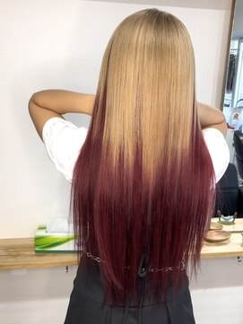 ミオ バイ レニア(mio by ReniA) ダブルカラー×ミィミィエクステ150本