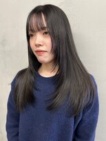 スリーバイベルベット(THREE...by velvet)&nbsp;ダークブラックカラー/ダブルカラー/髪質改善/オージュア