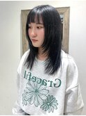 【吉田江梨】顔まわりレイヤーカット艶暗髪ヘルシースタイル