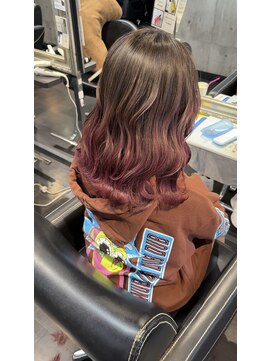 ヘア フラッグ 西葛西店(hair flag) 【個性が光る！】ピンクグラデーションカラー