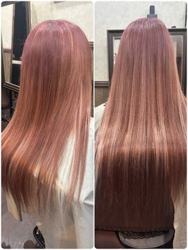 ディー エメ(D-aimer-) ピンクオレンジ系に合わせる3色ミックスのエクステ