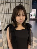 オリーブグレージュ/ブリーチなし/オリーブ/レイヤー/カット