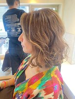 ヘアリゾート粋 ティガ 池袋店(tiga)&nbsp;ミディアム/パーマ/くせ毛風/ニュアンス/ベージュ