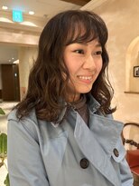 ★ウェーブパーマ 簡単スタイリング 切りっぱなしロブ 銀座30代