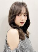 横顔美人＊顔周りレイヤーカット/愛されくびれミディ/長め前髪