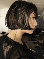 ロッソサンテ(rosso sante)&nbsp;セクションカラーボブ、ハイライト、インナーカラー