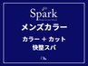 【メンズカラー】 カラー + カット + 快整スパ