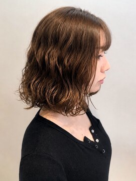 オレンジペコ(orange peco) ボブパーマ ブラウンベージュ 前髪カット トリートメント 20代