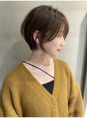 イメチェンショート外ハネボブ美髪似合わせカットダークアッシュ