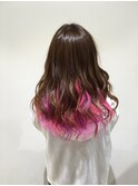 【Lee shinsaibashi】グラデーションカラー×ピンクRED