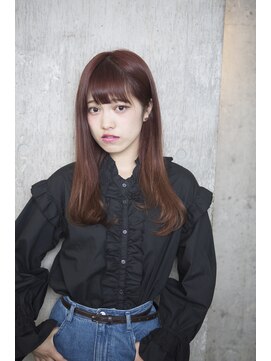 サロンドミルク 原宿(salon de MiLK) 【salon de MiLK 原宿】ピンクブラウン×耳かけハニーヘア