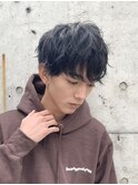 無造作パーマ 束感 フェザーマッシュ