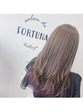 サロン デ ベレーザ フォルトゥーナ(salon de belleza FORTUNA) 小鳥ベージュバイオレット裾カラー