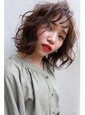【ISOLA-blu】ふわカールミディ×アッシュブラウン