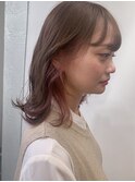 【Juno鹿児島中央店】ベージュ×ピンクインナーカラー
