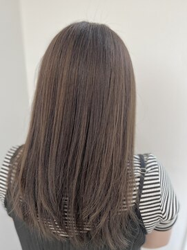 ヘアーデェカラー(hair de KOLOR) 【つくば】ブリーチ無し×オリーブグレージュ