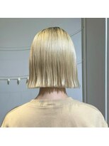 ネオリーブアイム 横浜西口店(Neolive aim)&nbsp;ブロンド切りっぱなしボブ【横浜】