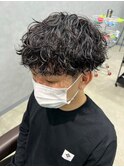 波巻きスパイラルツイストスパイラルパーママッシュメンズヘア