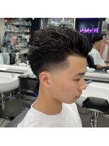 ザ フェイダーズ(The Faderz) モホーク束感ツーブロック73高円寺メンズパーマフェードショート