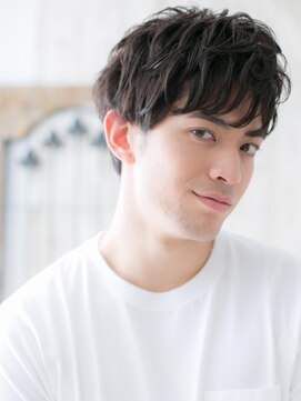 ミスターアンドミセス ファミリーカットサロンビーンズ 草加店(Mr&Mrs Beans) ラフなくせ風ラウンドゆるふわマッシュパーマE草加