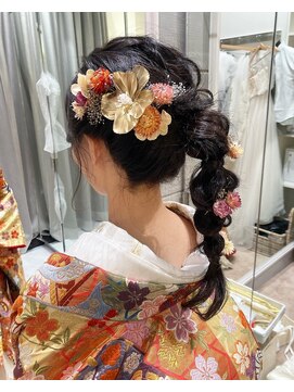 ブラウ ネイル パーティー(Blau Nail Party) 和装たまねぎポニー