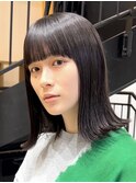 似合わせカット前下がりボブ切りっぱなしボブ髪質改善縮毛矯正