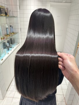 ロンドルーチェ 心斎橋(Lond luce) ダークアッシュ/ミディアムレイヤーカット［髪質改善/縮毛矯正］