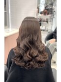 コテ巻き風パーマ　韓国風パーマ　無重力パーマ