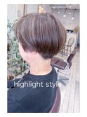 ハイライト×刈り上げショート