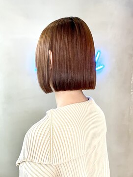 ロンドアジュール 横浜(Lond azur) 髪質改善縮毛矯正ボブ/ショートアッシュブラウンカラー横浜