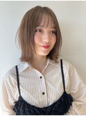 ミルクてーベージュ 韓国ヘア レイヤーカット