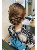 浴衣きれいめシニヨン【福島/ヘアセット】