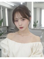 マウル 栄(MAEUL)&nbsp;小顔前髪　黒髪オリーブグレー