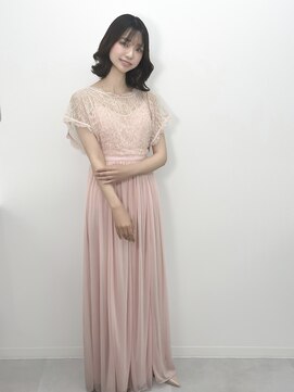 銀座ヘアセット。宣材サロモ編。ロブの巻き下ろしVOL1.0