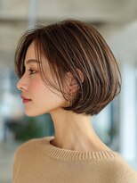ヘアー ミッション 心斎橋店(hair Mission)&nbsp;ショートトレイヤー/ひし形シルエット/シアーブラウン