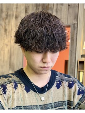ロロネー 池田(Lolonois) 波巻きスパイラルパーママッシュショート無造作パーマ刈り上げ