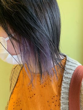 ヘアークラフト アニー 南郷18丁目店(HAIR CRAFT Annie) パープル系イヤリングカラー