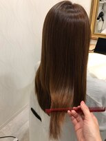 ヘアーカルチャー おゆみ野店(HAIR CULTURE) ロングストレートモカブラウン艶髪セミロング