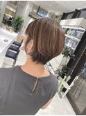 武蔵小杉丸みショート脱白髪染めハイライトカラー大人可愛い