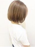 【morio成増/玉井】ベージュ　ボブ　ダブルカラー