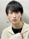 メンズ/アップバング/ツーブロックマッシュ/束感ショート/波巻き