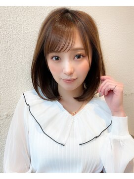 アフロート ディル(AFLOAT D'L) 大人かわいい 2wayバング  グレージュ くびれヘア 髪質改善