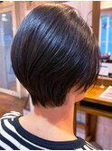 20代30代40代大人可愛い髪質改善前下がりショート小顔艶感
